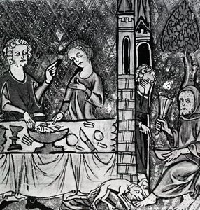Lazarus bij de poort van de rijke man